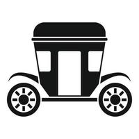 Antique brougham icon, simple style vector