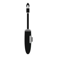 Gasoline fire tool icon, simple style vector