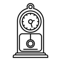 icono de reloj de péndulo de pájaro, estilo de contorno vector