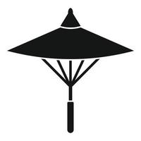 Japanese umbrella icon, simple style vector