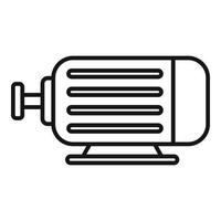 Electric power motor icon, outline style vector