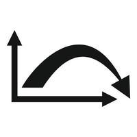 Regression arrow icon, simple style vector