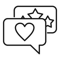 Engaging chat content icon, outline style vector