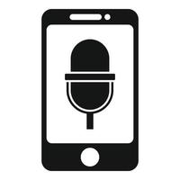 Announcer smartphone icon, simple style vector