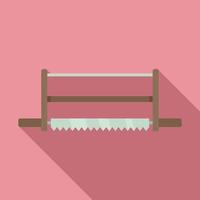 Frame saw icon, flat style vector