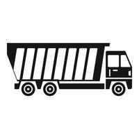 Tipper construction icon, simple style vector