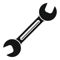 Steel car key icon, simple style vector