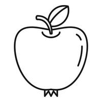 icono de manzana newton, estilo de esquema vector