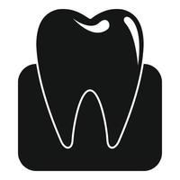 icono de diente sano, estilo simple vector