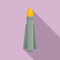 Missile plane icon, flat style vector