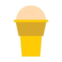 Ice cream icon, flat style vector