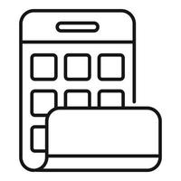 Flexible screen icon, outline style vector