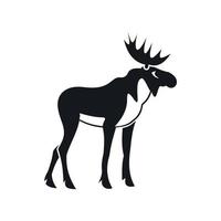 Moose icon, simple style vector