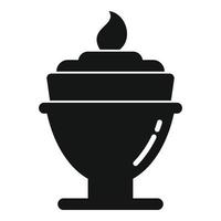 Glass cake icon, simple style vector