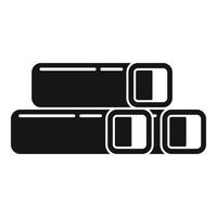 Construction metal pipes icon, simple style vector