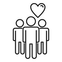 Buddy support icon, outline style vector