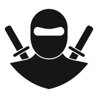 Karate ninja icon, simple style vector
