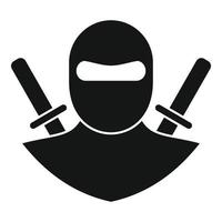 icono de karate ninja, estilo simple vector