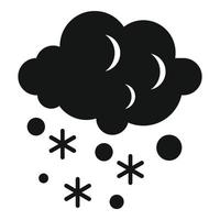 icono de ventisca de nubes, estilo simple vector