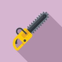 Chainsaw icon, flat style vector