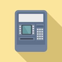 inserte el icono de la tarjeta atm, estilo plano vector