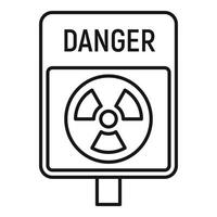 Danger zone icon, outline style vector