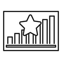 Achievement reputation icon, outline style vector