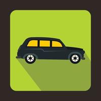 London black cab icon, flat style vector
