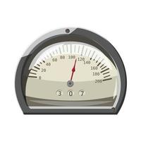 Small speedometer icon, cartoon style vector