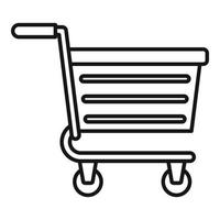 Purchase cart icon, outline style vector