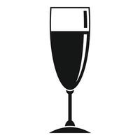 Beverage wineglass icon, simple style vector