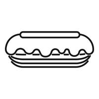 Eclair icon, outline style vector