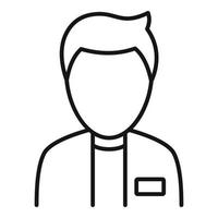 Library worker icon, outline style vector