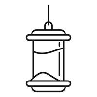 Plastic bird feeders icon, outline style vector