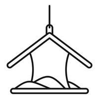 House bird feeders icon, outline style vector