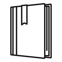 Library book icon, outline style vector
