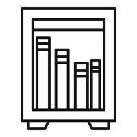 Library street box icon, outline style vector