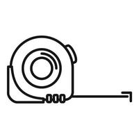 Measurement tape icon, outline style vector