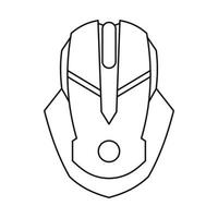 Gaming mouse icon, outline style vector