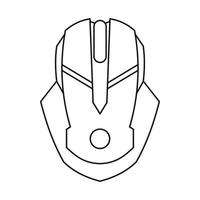 Gaming mouse icon, outline style vector