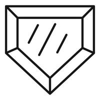 Game jewel icon, outline style vector
