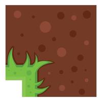 Game platform tile icon, flat style vector