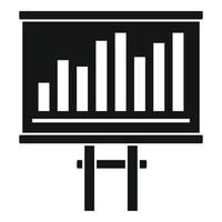 Tax chart bars icon, simple style vector