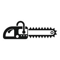 Chainsaw icon, simple style vector