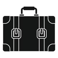 Travel suitcase icon, simple style vector