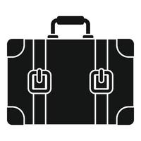 Travel suitcase icon, simple style vector