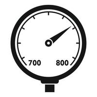 Gauge barometer icon, simple style vector