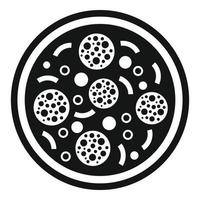 Restaurant pizza icon, simple style vector