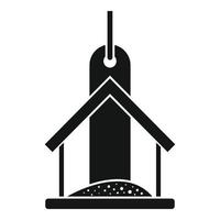 Food bird feeders icon, simple style vector