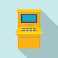 Atm withdraw icon, flat style vector